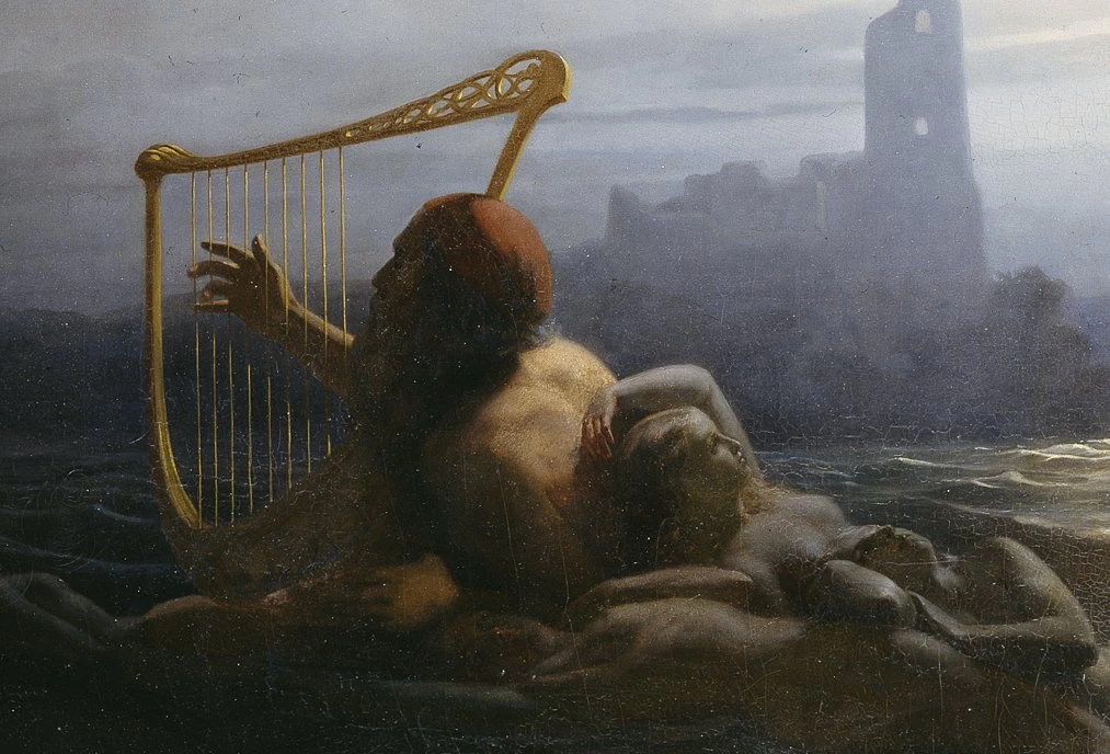 Le figlie di Näcken e Ägir - National Museum, Stockholm, dettaglio